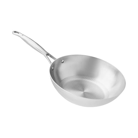 Wok Karaca 3 Ply Power en acier avec fond en nid d’abeille, 2,8 L