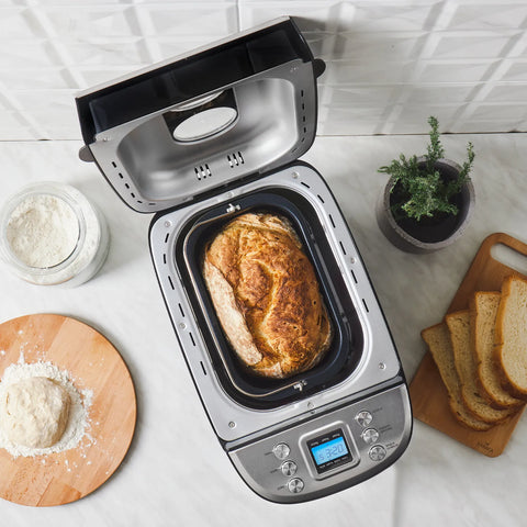 Karaca BakeXL – Machine à Pétrir, Machine à Confiture, Yaourtière, Machine à Pain Inox, 1500 g, Livre de Recettes avec 45 Recettes