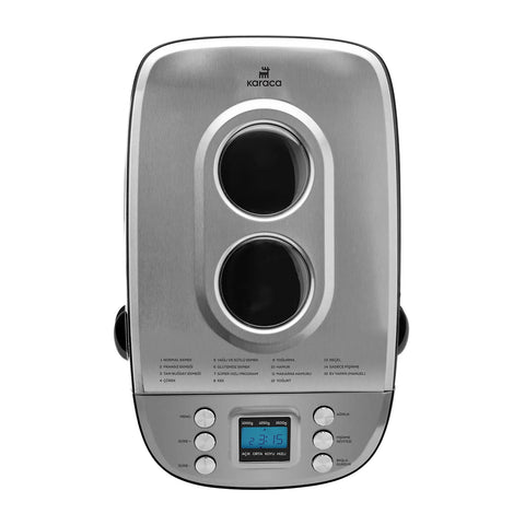 Karaca BakeXL – Machine à Pétrir, Machine à Confiture, Yaourtière, Machine à Pain Inox, 1500 g, Livre de Recettes avec 45 Recettes