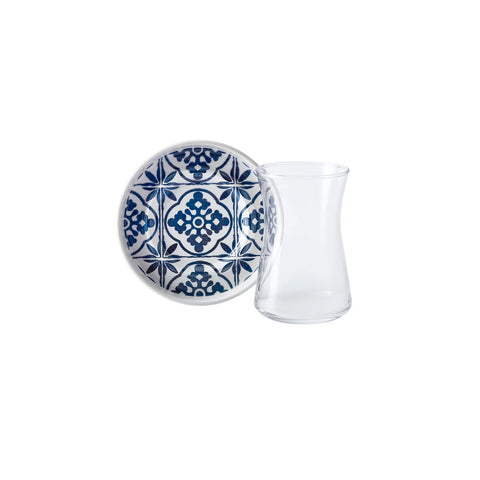 Service à thé Karaca, 12 pièces, 170 ml, bleu
