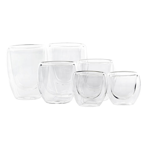 Tasses Karaca à double paroi en verre borosilicate, 6 pièces