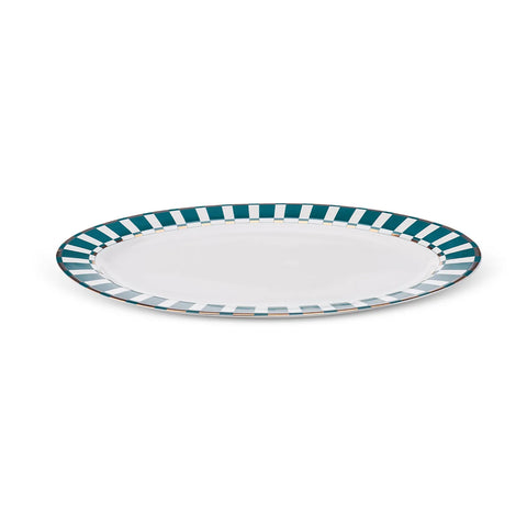 Plat ovale Karaca Aries 36 cm, vert