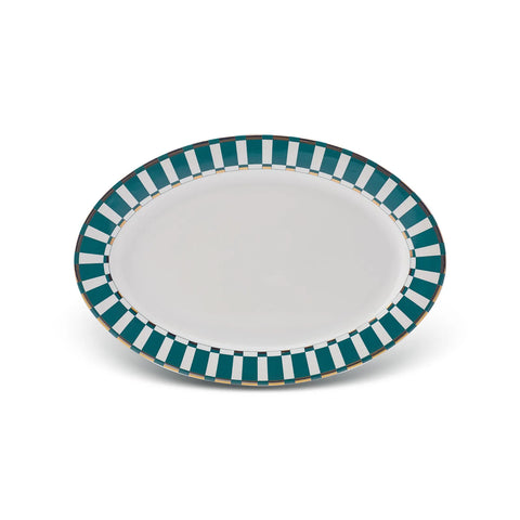 Plat ovale Karaca Aries 36 cm, vert