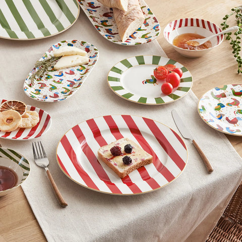 Assiette creuse Karaca L’hiver approche à motif écossais, 21 cm, vert
