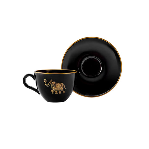 KARACA KATZZE 240 ML 6'LI ÇAY FİN, SİYAH