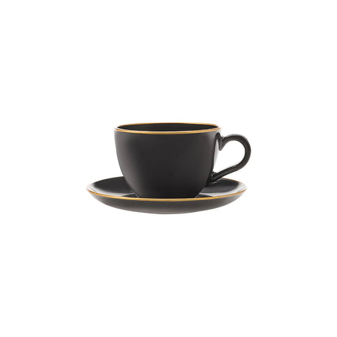 KARACA KATZZE 240 ML 6'LI ÇAY FİN, SİYAH