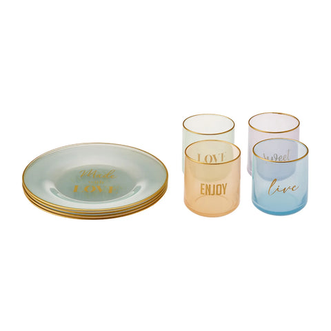 Assiettes à dessert Karaca Soft Pop, 8 piéces