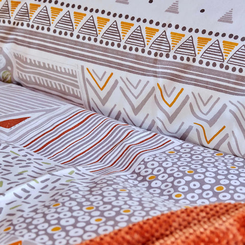 Parure de lit Karaca Home Halig avec housse de couette 100 % coton pour lit 2 personnes et couverture offerte