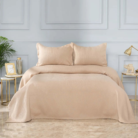 Parure de lit Karaca Home Lafel avec couverture pour lit double, beige