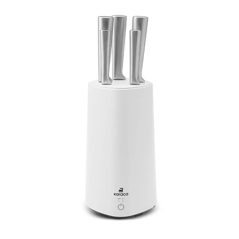 Karaca Meister Set de Couteaux avec Support Stérilisateur Blanc