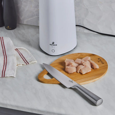 Karaca Meister Set de Couteaux avec Support Stérilisateur Blanc