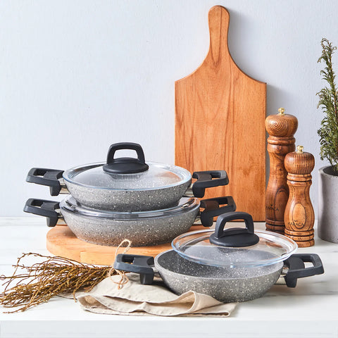 Batterie de cuisine Karaca Hira Biogranit, 6 pièces, gris