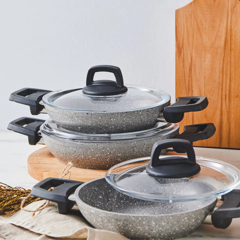 Batterie de cuisine Karaca Hira Biogranit, 6 pièces, gris