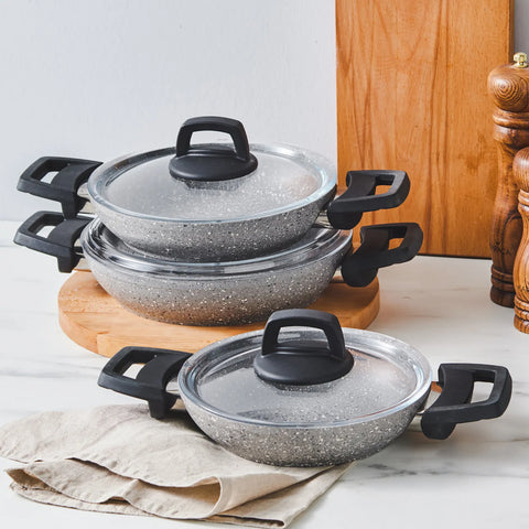 Batterie de cuisine Karaca Hira Biogranit, 6 pièces, gris