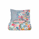 Parure de lit Karaca Home Dulce avec housse de couette 100 % coton pour lit simple, bleu