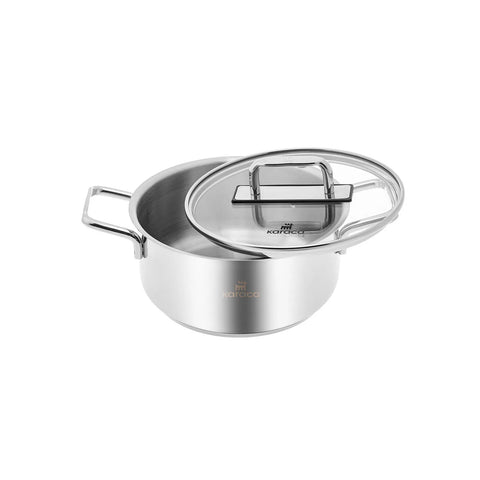 Batterie de cuisine Karaca Arya en acier taille moyenne, 6 pièces