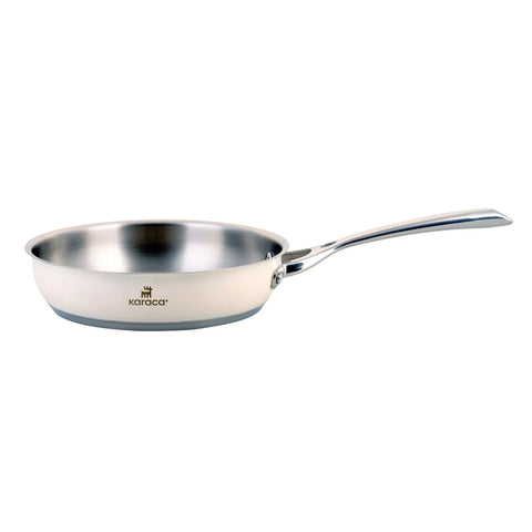 Batterie de cuisine Karaca en acier inoxydable, 7 pièces, couleur crème