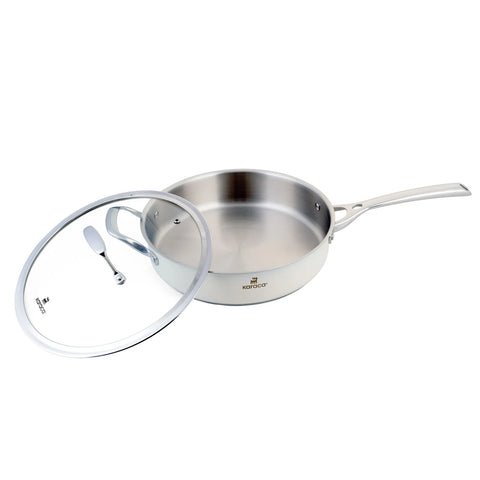 Batterie de cuisine Karaca en acier inoxydable, 7 pièces, couleur crème