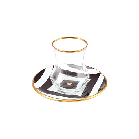 KARACA PLAYFUL 6 KİŞİLİK ÇAY SETİ, SİYAH