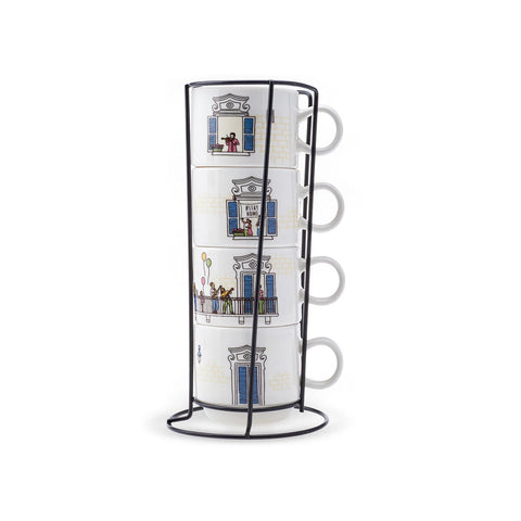 Tasse à thé avec support Karaca Melody, 4 pièces