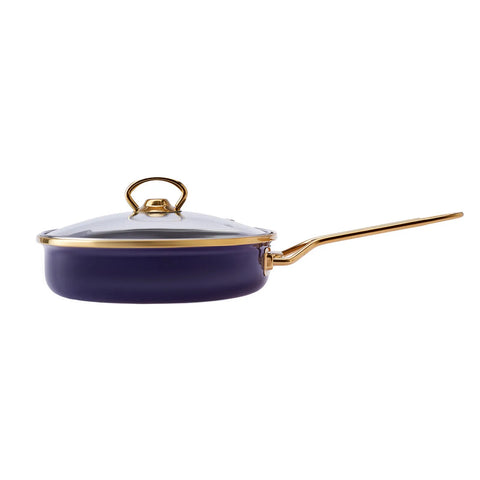Batterie de cuisine Karaca Piraye en émail, 3 pièces, bleu marine