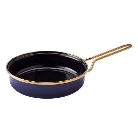 Batterie de cuisine Karaca Piraye en émail, 3 pièces, bleu marine