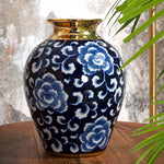 BLUE WHITE NEVA VAZO 23CM LIVINGROOM DEC