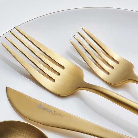 Couverts Karaca Jupiter pour 12 personnes avec coffret, 60 pièces, couleur or mat