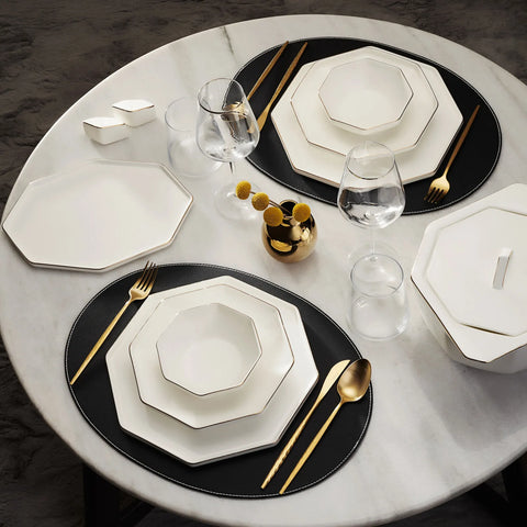 Service de table Karaca Fine Pearl Extra Eight Corner pour 12 personnes, 62 pièces