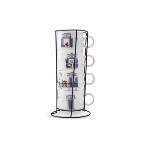 Tasse à thé avec support Karaca Melody, 4 pièces