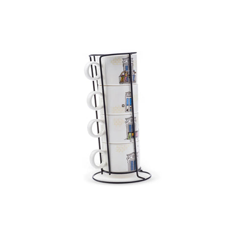 Tasse à thé avec support Karaca Melody, 4 pièces