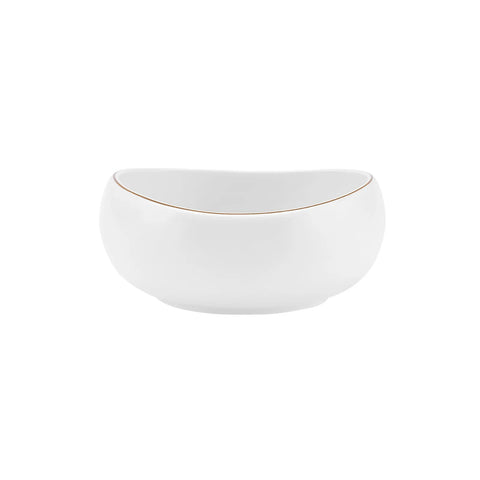 Service de table en porcelaine Karaca Streamline Hole pour 6 personnes, 24 pièces, doré 