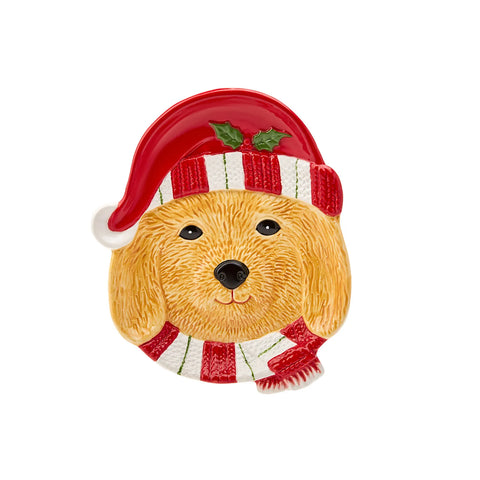 Assiette décorative Karaca Home Chien doré 20cm
