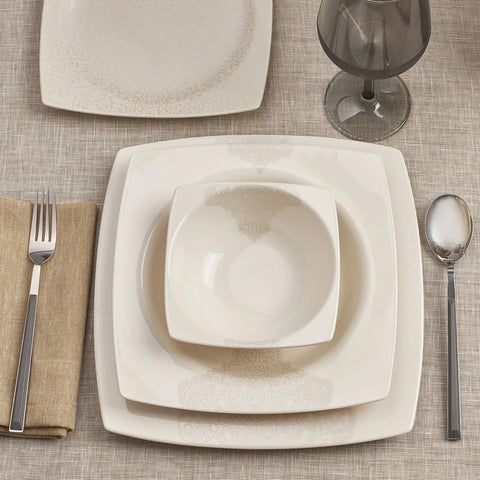 Service de table Karaca Flava pour 6 personnes, 24 pièces, porcelaine 