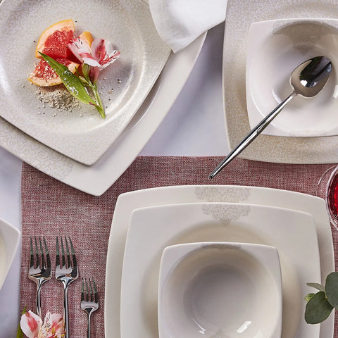 Service de table Karaca Flava pour 6 personnes, 24 pièces, porcelaine 