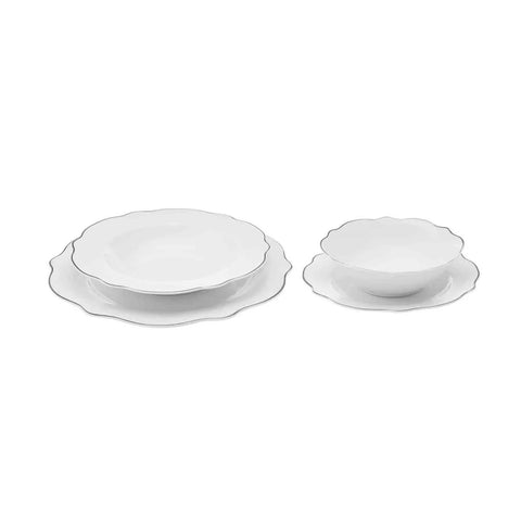 Service de table Karaca Almond Platin Line pour 6 personnes, 24 pièces, porcelaine