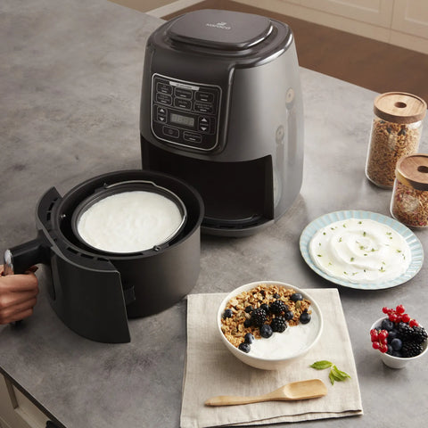 Karaca Air Cook XL 2 en 1 Airfryer parlant, noir et chrome