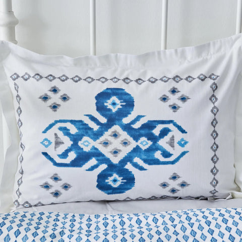 Parure de lit Karaca Home Neos pour lit double, 100% coton, bleu