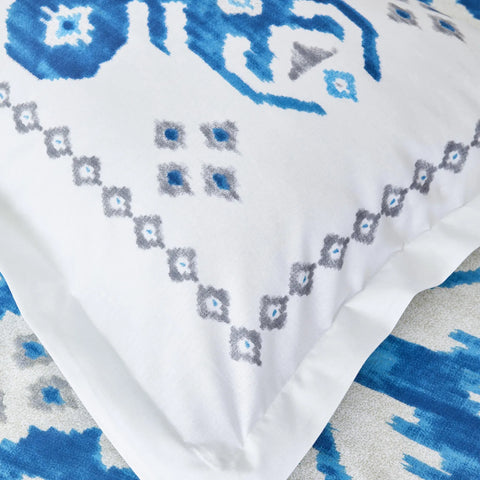 Parure de lit Karaca Home Neos pour lit double, 100% coton, bleu