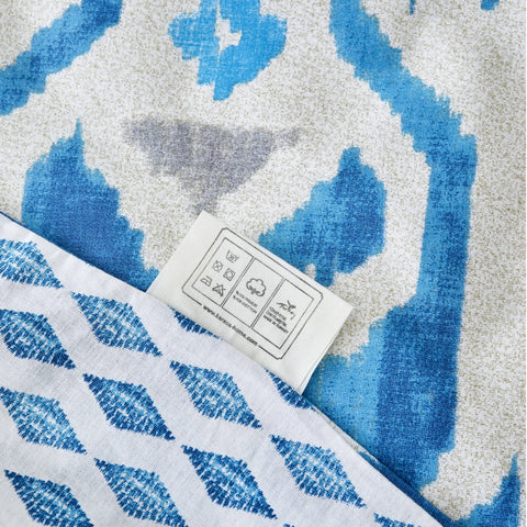 Parure de lit Karaca Home Neos pour lit double, 100% coton, bleu