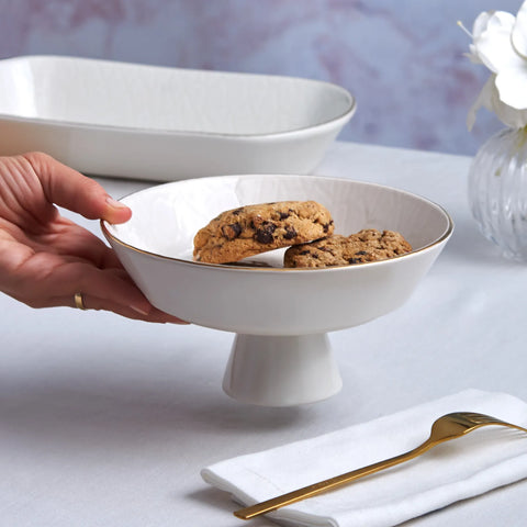 Plat creux sur pied Karaca Calvin, 20 cm