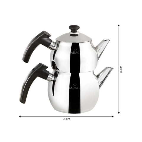 Théière et bouilloire Karaca Adelya petite taille, noir