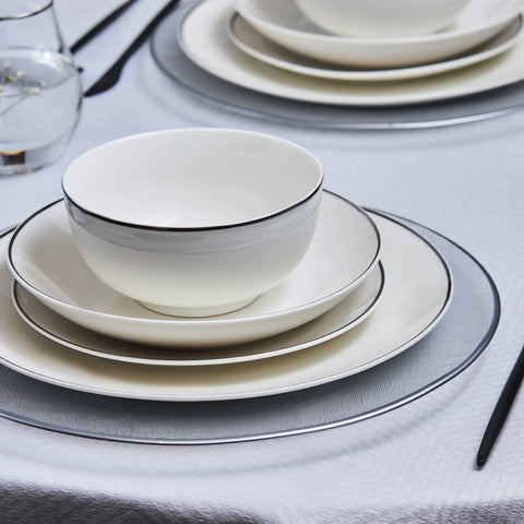 Service de table Karaca Leon pour 6 personnes, 24 pièces, platine