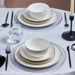 Service de table Karaca Leon pour 6 personnes, 24 pièces, platine