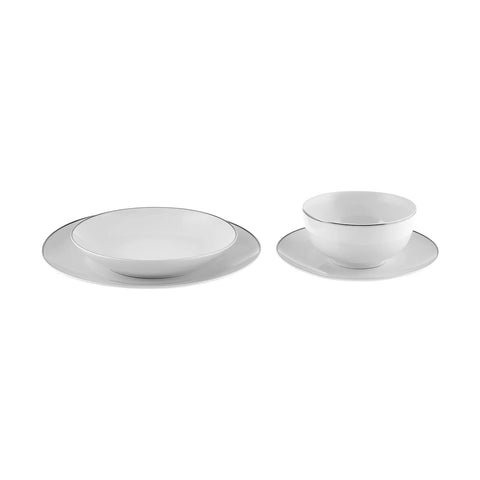 Service de table Karaca Leon pour 6 personnes, 24 pièces, platine