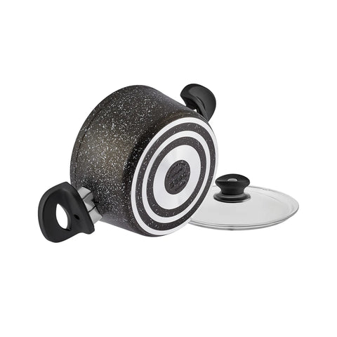 Batterie de cuisine Karaca Defne Biogranit taille moyenne, 4 pièces, noir