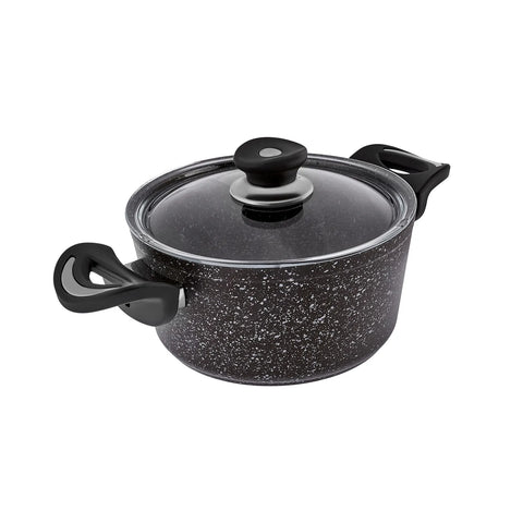 Batterie de cuisine Karaca Defne Biogranit taille moyenne, 4 pièces, noir