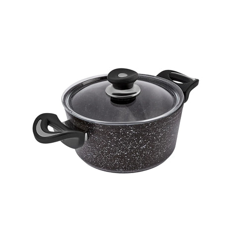 Batterie de cuisine Karaca Defne Biogranit taille moyenne, 4 pièces, noir