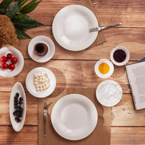 Service Petit Déjeuner Karaca Fine Pearl Eternal New, 26 pièces, 6 personnes 