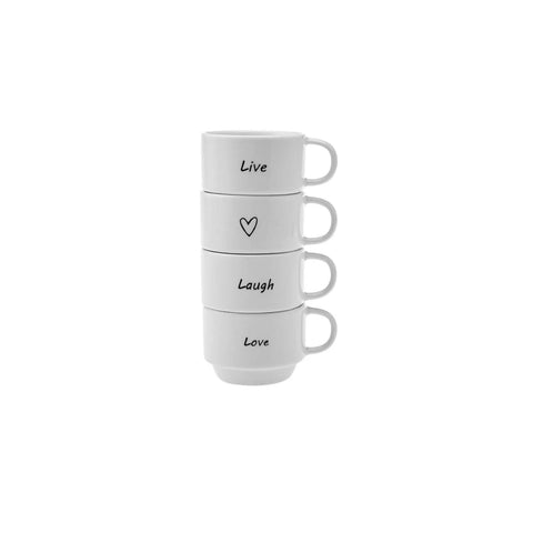 Coffret de 4 tasses à café Karaca Lovely Laugh